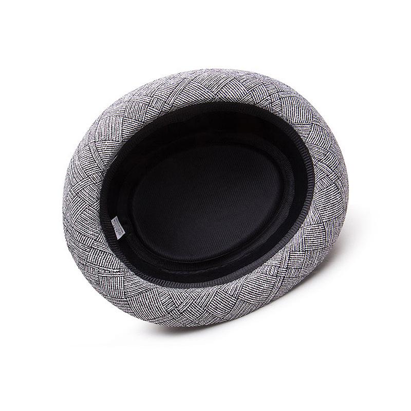 Męski bawełniany i lniany kapelusz przeciwsłoneczny w kratę - styl retro jazzowy, daszek outdoorowy, kapelusz dla dżentelmena do hip-hopu i tańca ulicznego