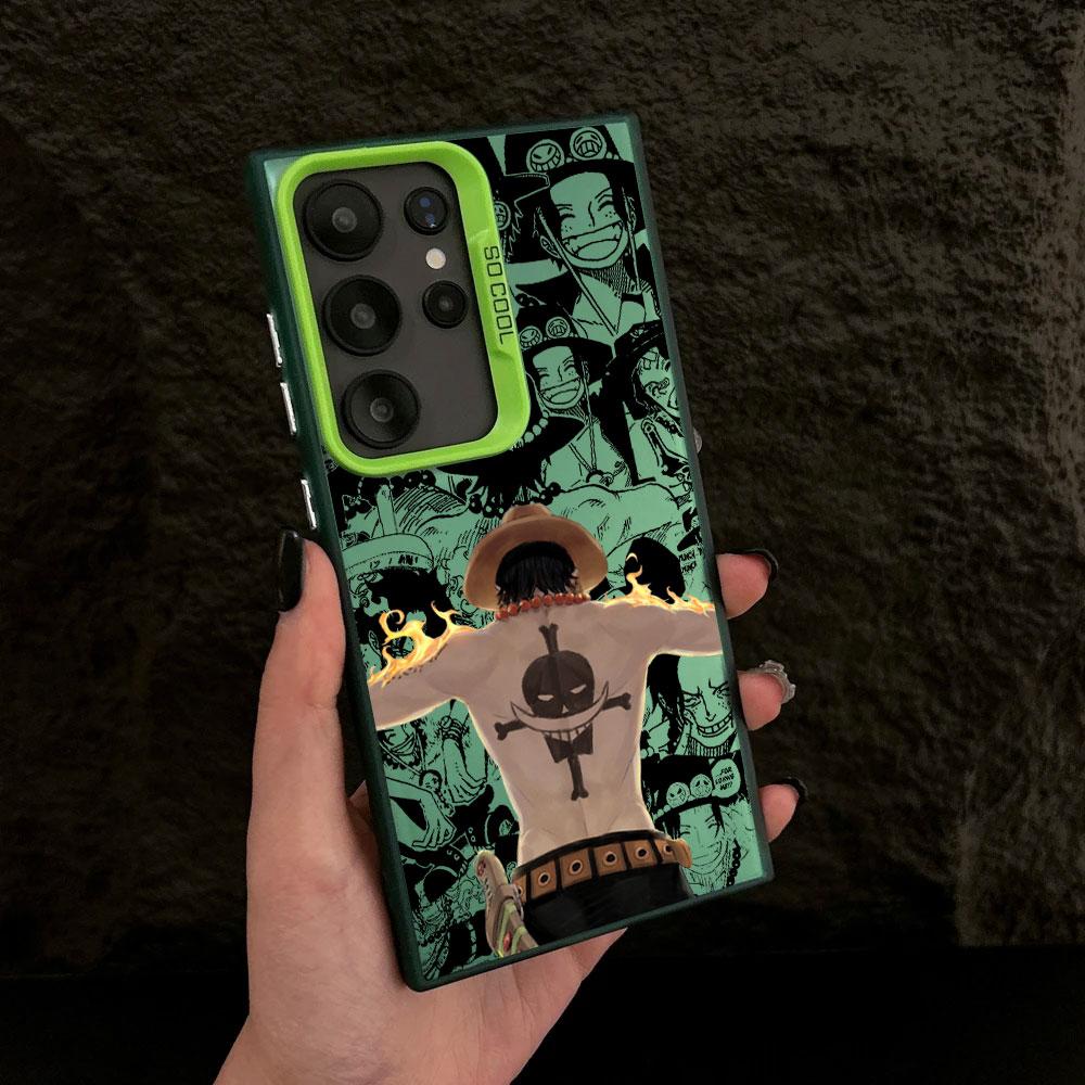 Portgas D Ace Hot Anime Case For Samsung S26 S25 S24 Ultra Cases For Galaxy S23 S22 S21 FE S20 Ultra Plus Shockproof Phone Cover