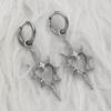 Trendy Niche Hollow Out Thorn Peach Heart Earrings, Couple Style Male And Female Ear Clasps, Personalized Sweet And Cool Style Earrings