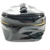 CHANEL Monogram Vanity bag CC CC Mark logo Bag Hand Bag Hand Bag enamel Black