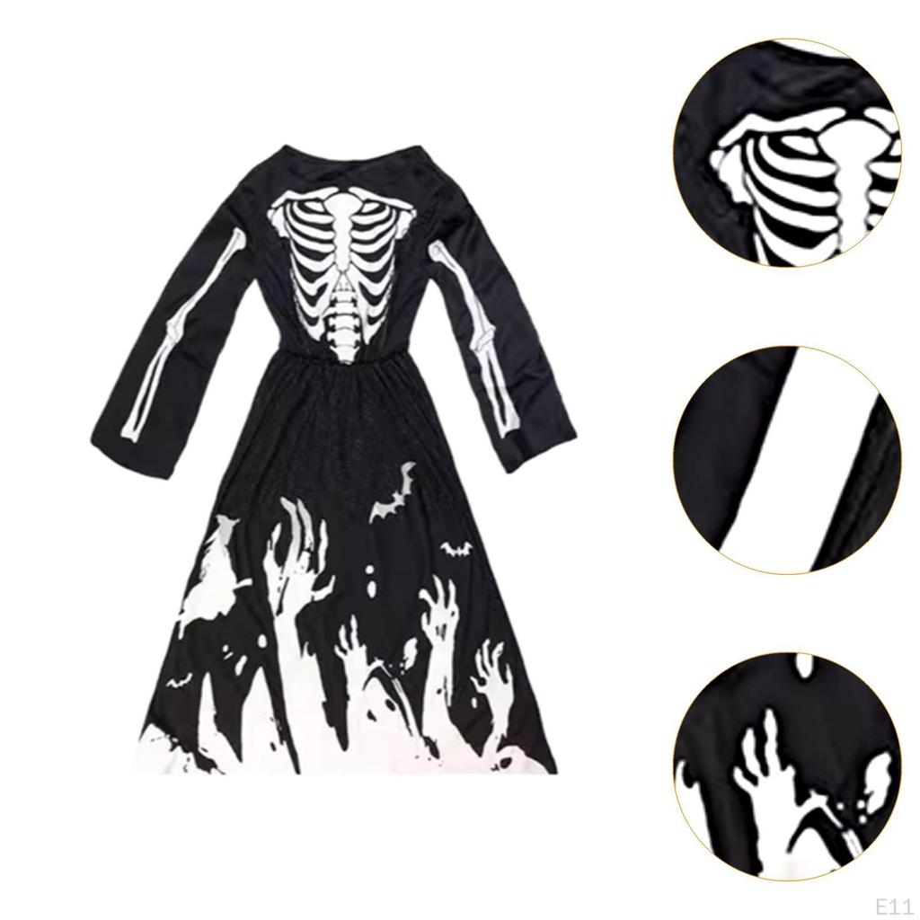 Halloween Skeleton Costume Dress Clothing for Photo Props Party