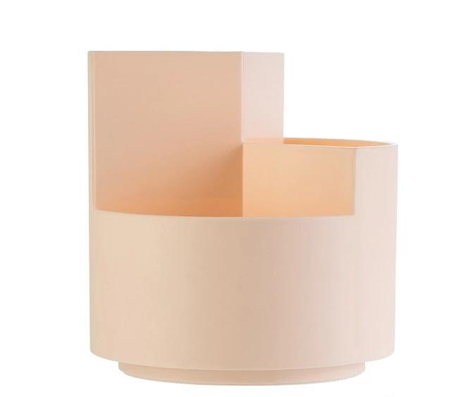 1pc Rotating Pen Holder, Office Student Desktop Pen Storage Box, Office Storage Three-hole Makeup Brush Box