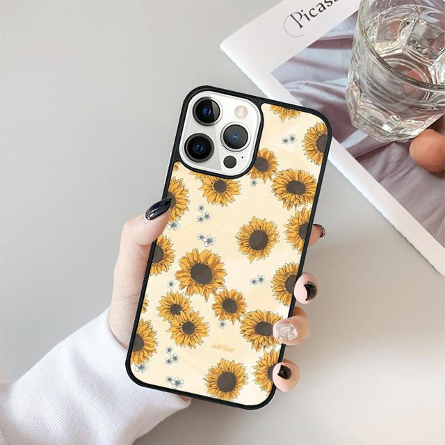 Coque de téléphone florale tournesol pour iPhone 17 Air 15 16 11 12 13 14 Pro Max Housse pour iPhone 17 Air Max Plus coque Fundas