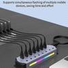 Type A YX-H307 7 Port USB 3.0 Hub with Individual On/Off Switches and Lights 5Gbps Data Transfer