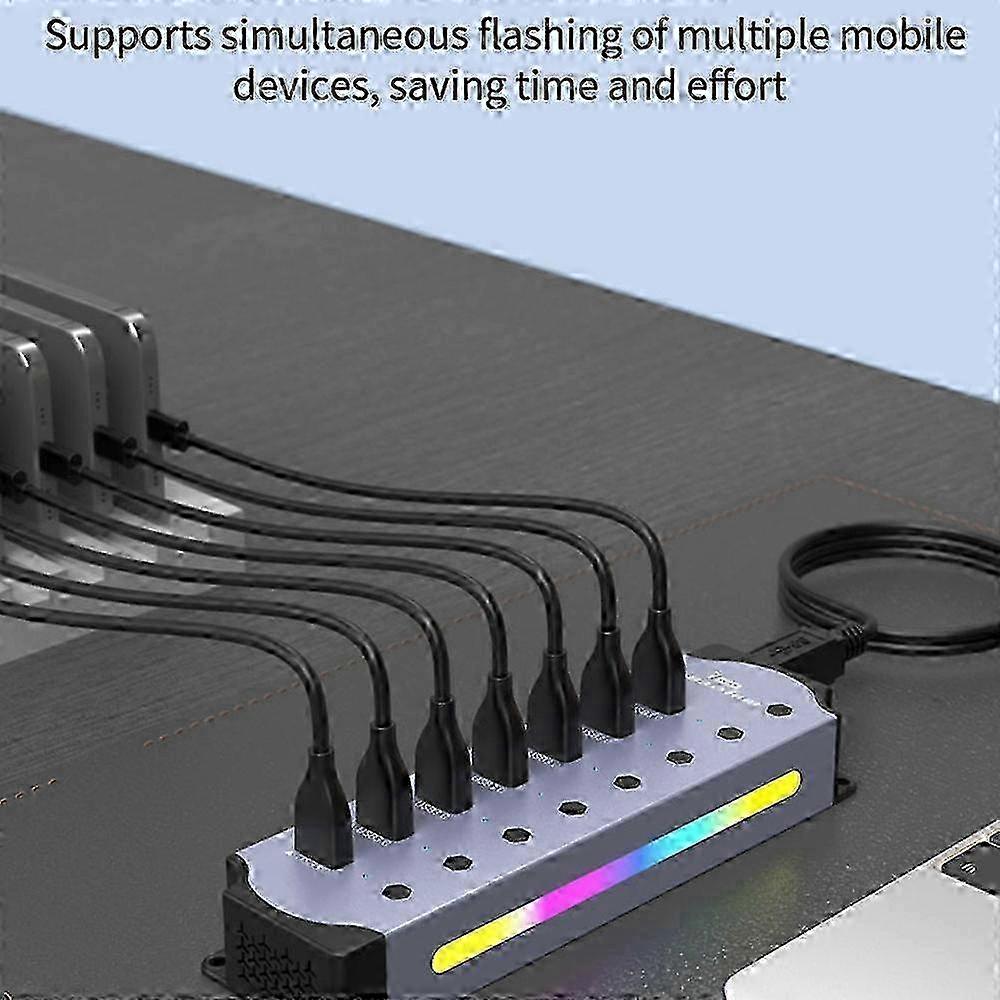 Type A YX-H307 7 Port USB 3.0 Hub with Individual On/Off Switches and Lights 5Gbps Data Transfer
