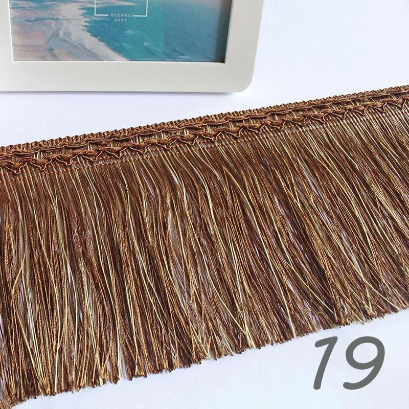 11.7M Braided Webbing Fringed Lace Boho Curtain Trim 16cm Width Polyester Tassel DIY Upholstery Decor European Trim Accessories