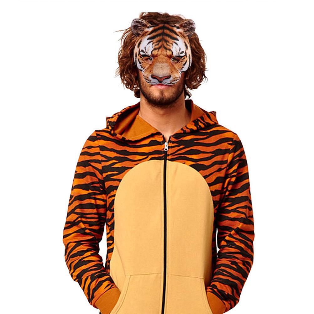 2 Pcs Tiger Mask Halloween Facial Masks Animal Cosplay Full Face Masks Costume Animals for Party Eva Masquerade Photo Props