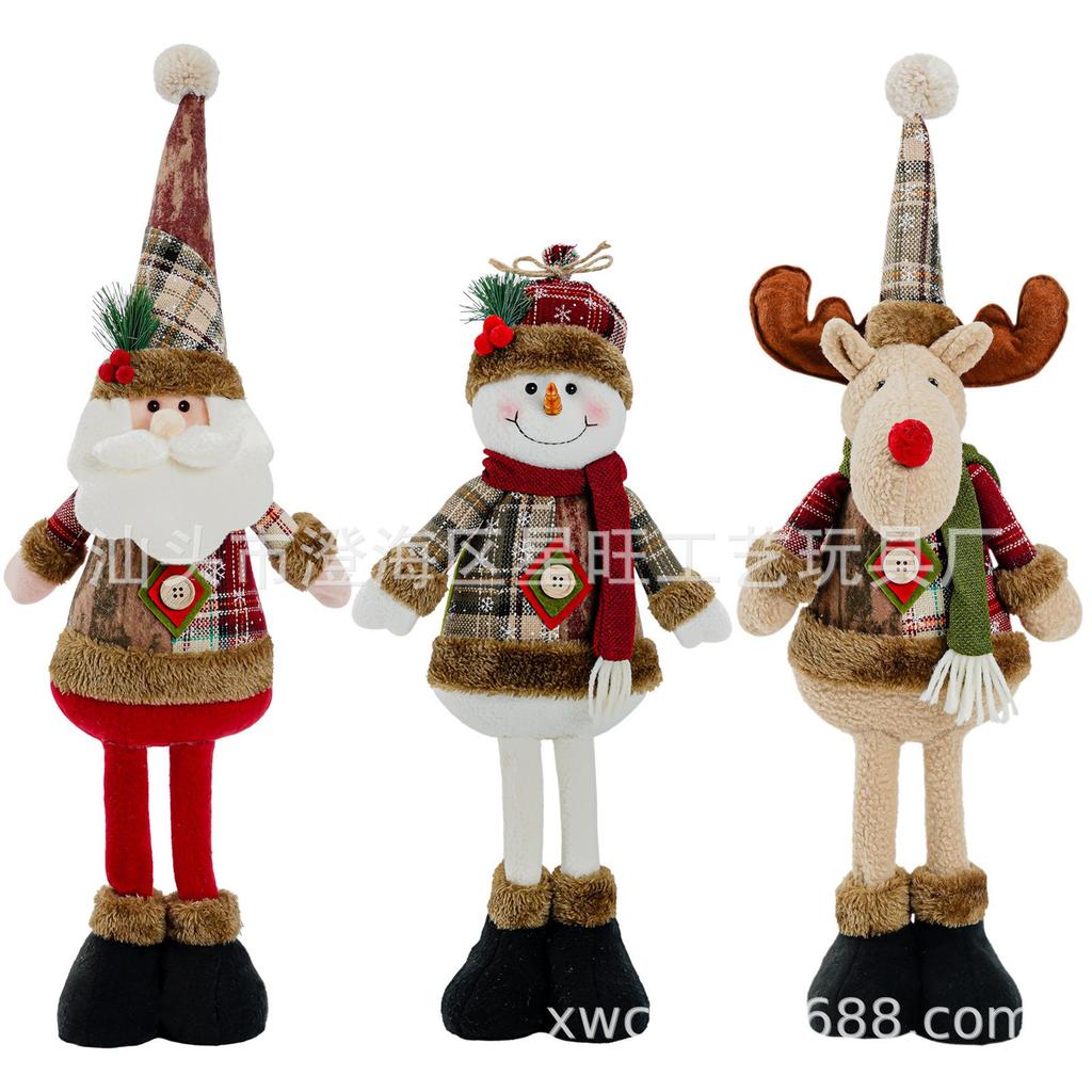 Christmas Doll Christmas Telescopic Old Man Snowman Elk Christmas Decoration Supplies Christmas Atmosphere Decoration