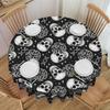 Round Waterproof Skull Labyrinth Tripple Goddes Sign Triple Moon Table Cover  Tablecloth for Dining 70 Inch Table Cloth