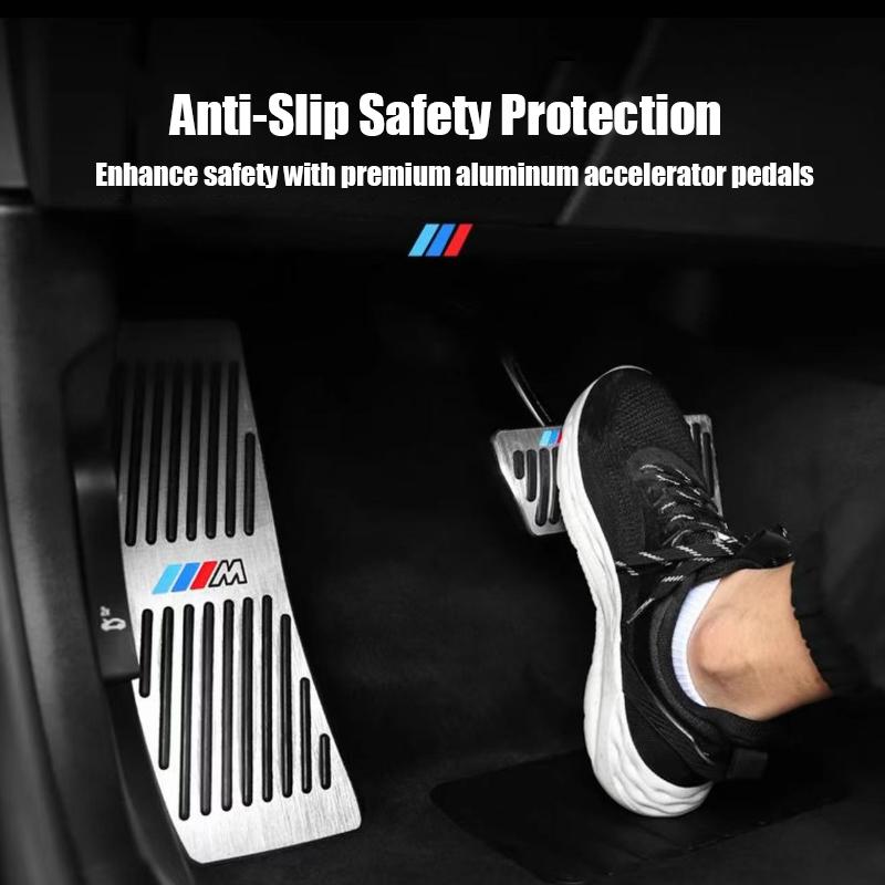 For BMW 1 2 3 4 5 6 7 Series X1 X3 X4 X5 X6 F20-F31 F34 F32 F33 F36 Accelerator Brake Pedals Footrest 3D Covers Car Sticker UF0