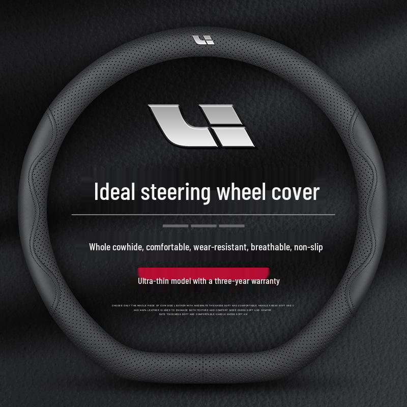 Universal Ultra-Thin Leather Steering Wheel Cover for Ideal i6/i8/L Series