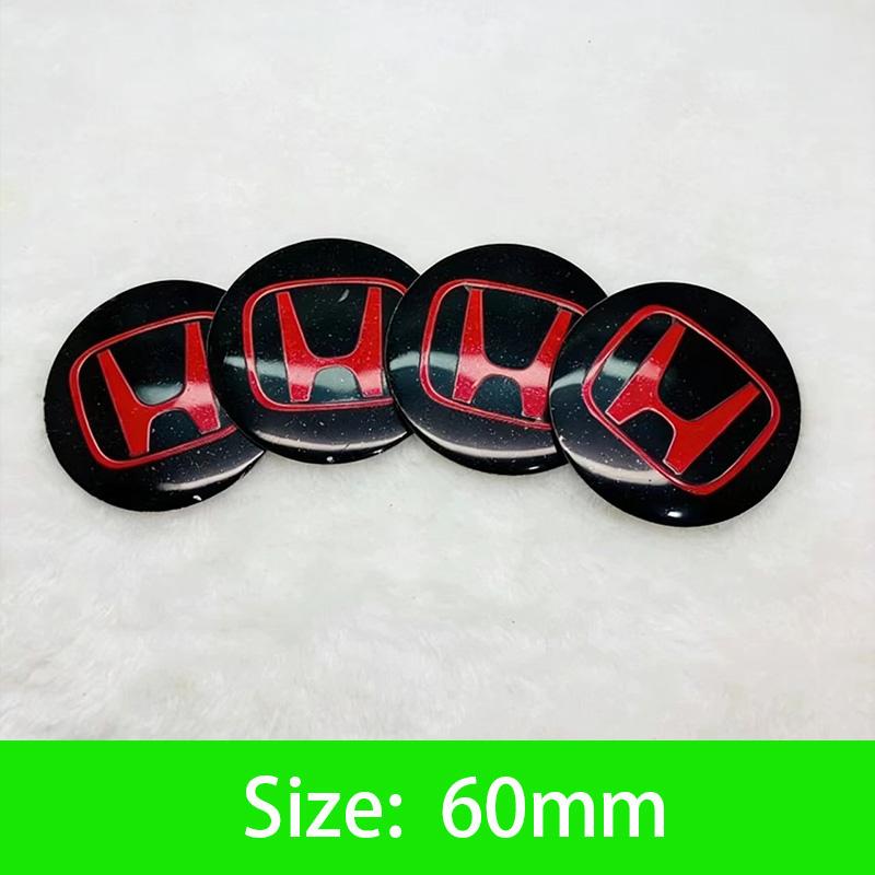 AAALX1 45-65mm Car Wheel Center Hub Cap Emblem Sticker Accessories For Honda Civic FIT Accord Prelude CRV 5Th City XRV CRV HRV Odyssey