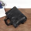 Soft Cowhide Men Business Briefcase Large Capacity Laptop Crossbody Handbag