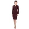 High-End Dunkelrotes Professionelles Damen-Schlankheits-Bodycon-Kleid mit Bauchabdeckung - Frühjahr & Herbst Kollektion