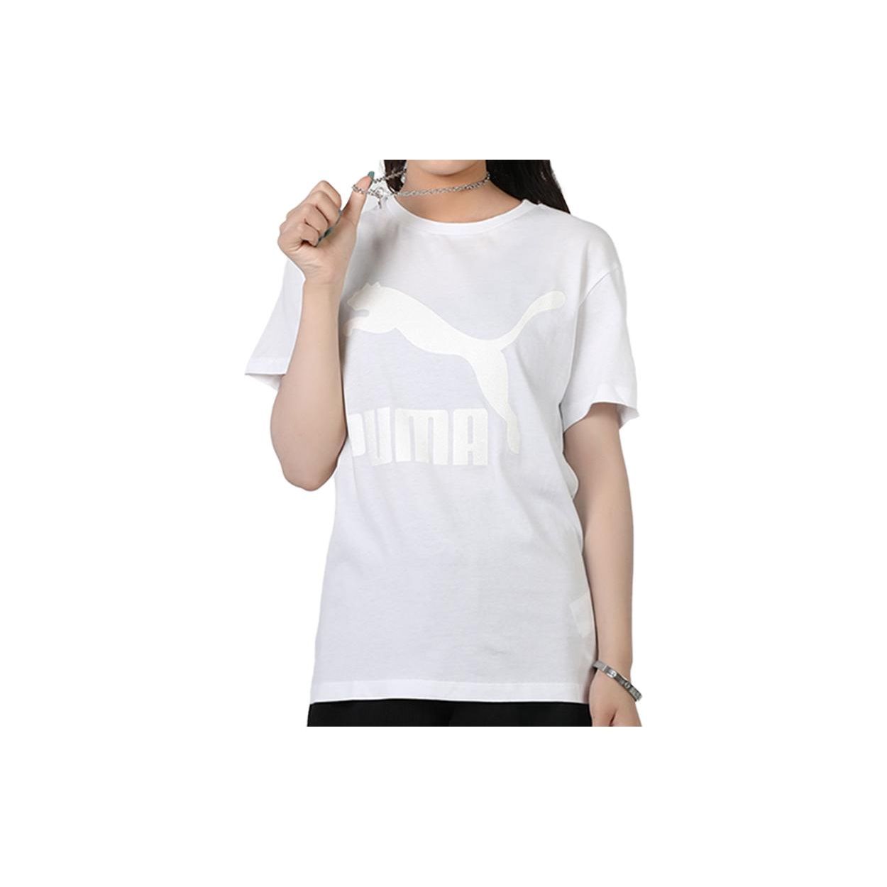 

Puma Футболка женская с коротким рукавом и круглым вырезом, с принтом логотипа Sports Lifestyle Series, белая 530005-52 XL
