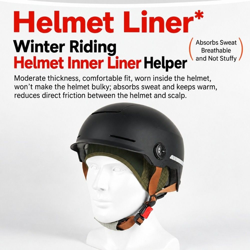 Warm Windproof Winter Beanie Breathable Fleece Lined Hat New Helmet Liner Outdoor Winter Sports