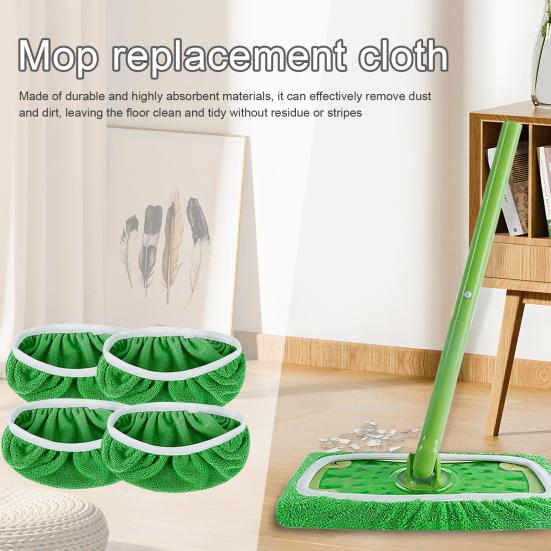 4/6Pcs Microfiber Flat Mop Replacement Cloth Cover Wet Dry Cleaning Washable Mop Covers for Swiffer Sweeping Mop
