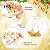 Wooden Angel Ornaments 24 Pcs Victorian Style Hanging Set, Golden Wings & White Dresses, Vintage Pendant Decorations Tree with Various Poses,
