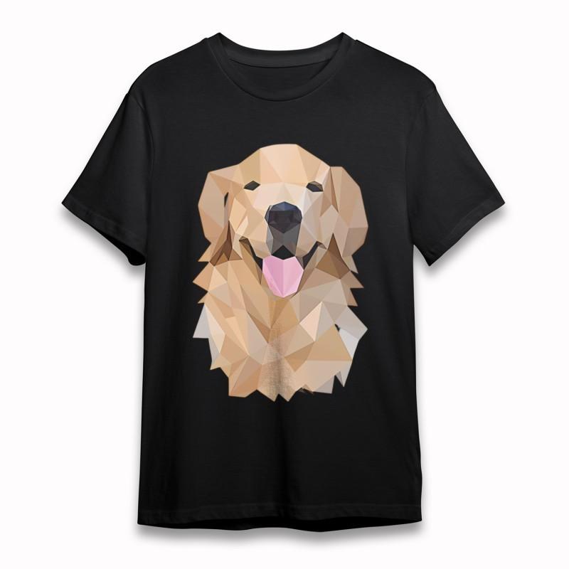

Women s Plus Size Classic T-Shirt Low Poly Golden Retriever With Tongue Tee 4XL