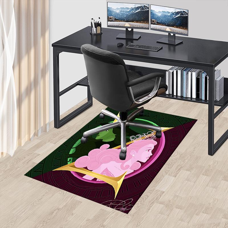 

Wicked Queen Pattern Polyester Office Carpet Chair Mats, Home Decor Dormitory Floor Protector with Anti-Skid Backing, Large Area Coverage,Ch 60cm by 90cm