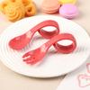 Portable Tableware Sets Antislip Utensils Baby Twist Fork Spoon Suit Infant Training 2Pcs/Set