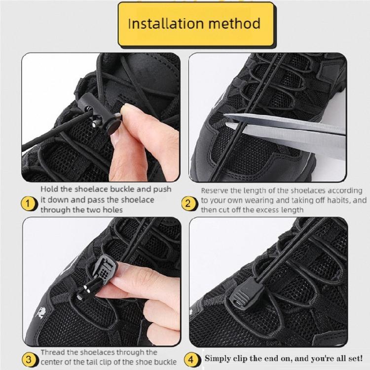 Elastic Shoe Laces With Cord Lock Fasteners 3mm Wide 100cm Long Shoelaces Sneakers Lace For Men Women Teen Kid