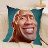 The RRock Face FUNNY Cushion Cover Silky Short Plush Invisible Zipper Dustproof Sofa Pillow Case For Home Decor