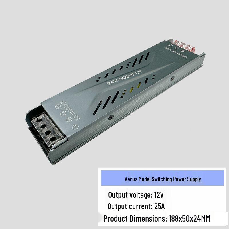 Silent LED 220-to-12 Converter: Low Voltage Linear Light Transformer & Controller for Light Strips.