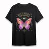 Women's Comfy T-Shirt Eye Wing Mystic Symbol Art Tee Short Oversize Cotton Black