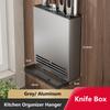 Kitchen Storage Knives Holder Wall Mounted Organizer Spoon and Chopsticks Rest Hanging Organizers Aluminium