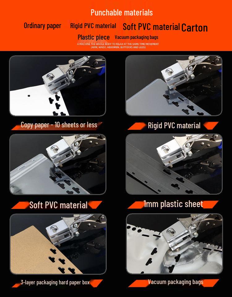 'Triangle Hole Punch Pliers for PVC & Cardboard Hanging Hooks'