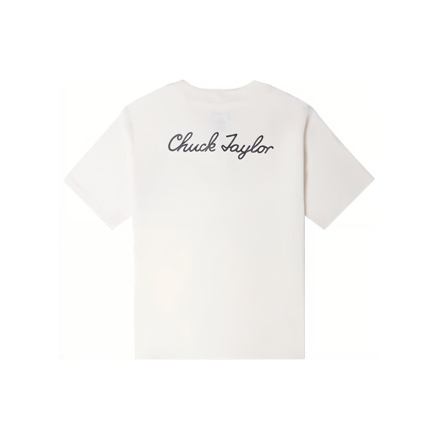 Converse Chuck Taylor Logo Button-Up T-Shirt Asia Sizing White Men s 10024736-A02 XL