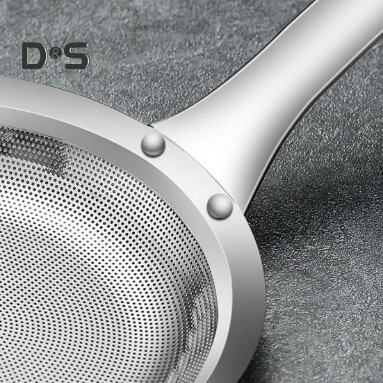 Sitko o drobnych oczkach do filtra oleju, pianki do zbierania tłuszczu, łyżka do skimmera o drobnych oczkach, z długą rączką, durszlak, uniwersalny, szybki