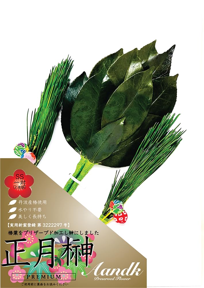 

A&K New Year s Sakaki Trees (SS), Natural Sakaki Trees Grown in Japan with Pine Leaves, Fresh Leaves, No Need for Replacement, Hassle-Free, Perfect