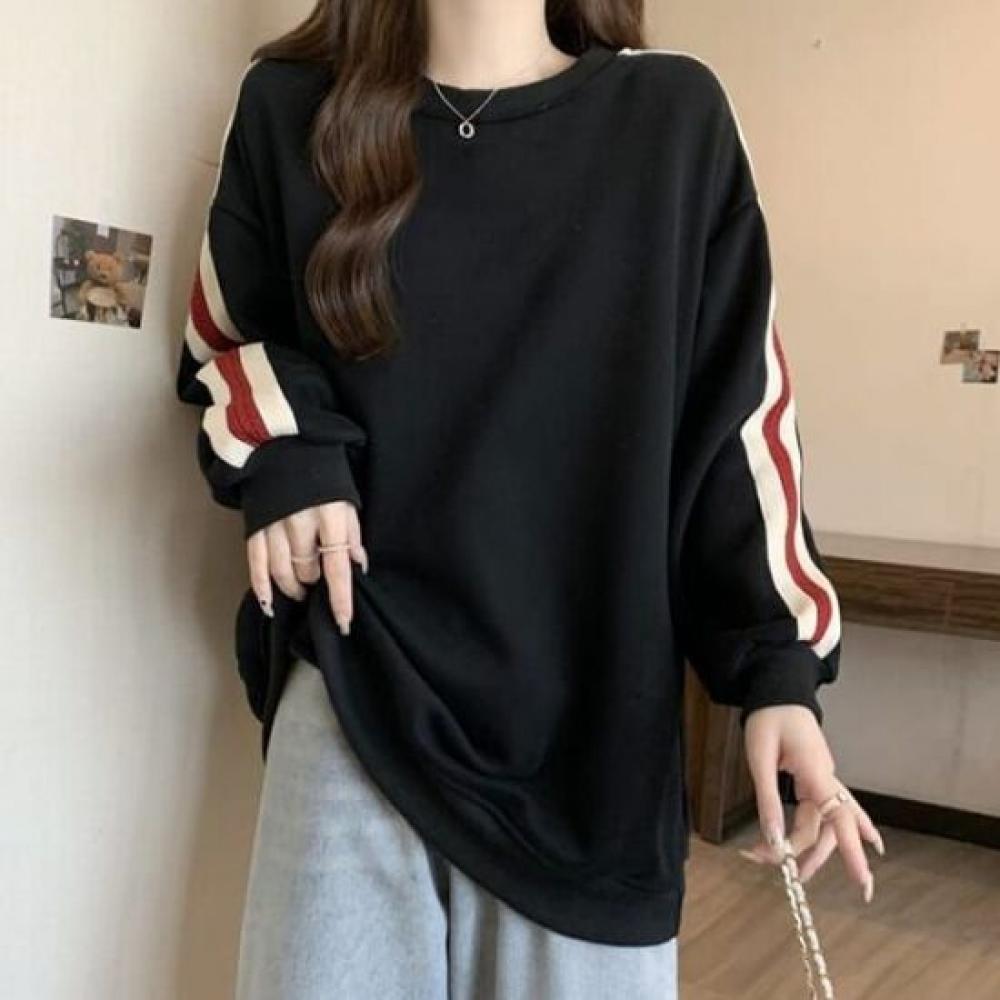 Navava Women Line Point Fleece Long Sleeve Sweatshirt Nt3168