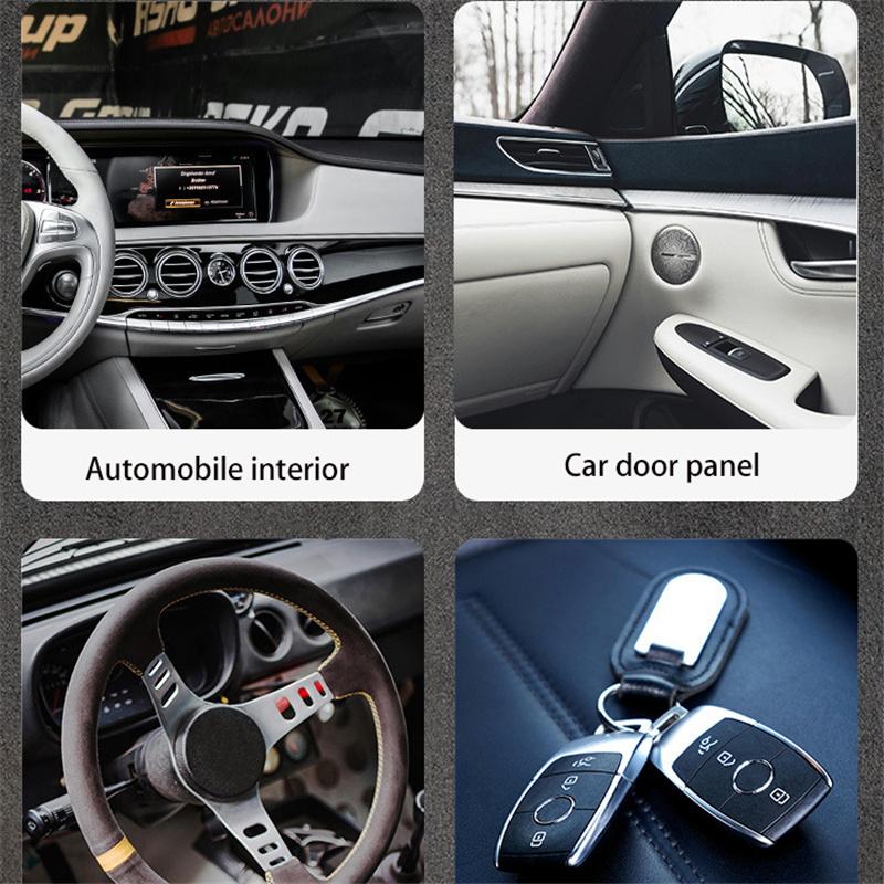 Premium Self-Adhesive Suede Fabric Car Interior Vinyl Wrap for Door Panels Dashboard & Armrest DIY Auto Upholstery Upgrade