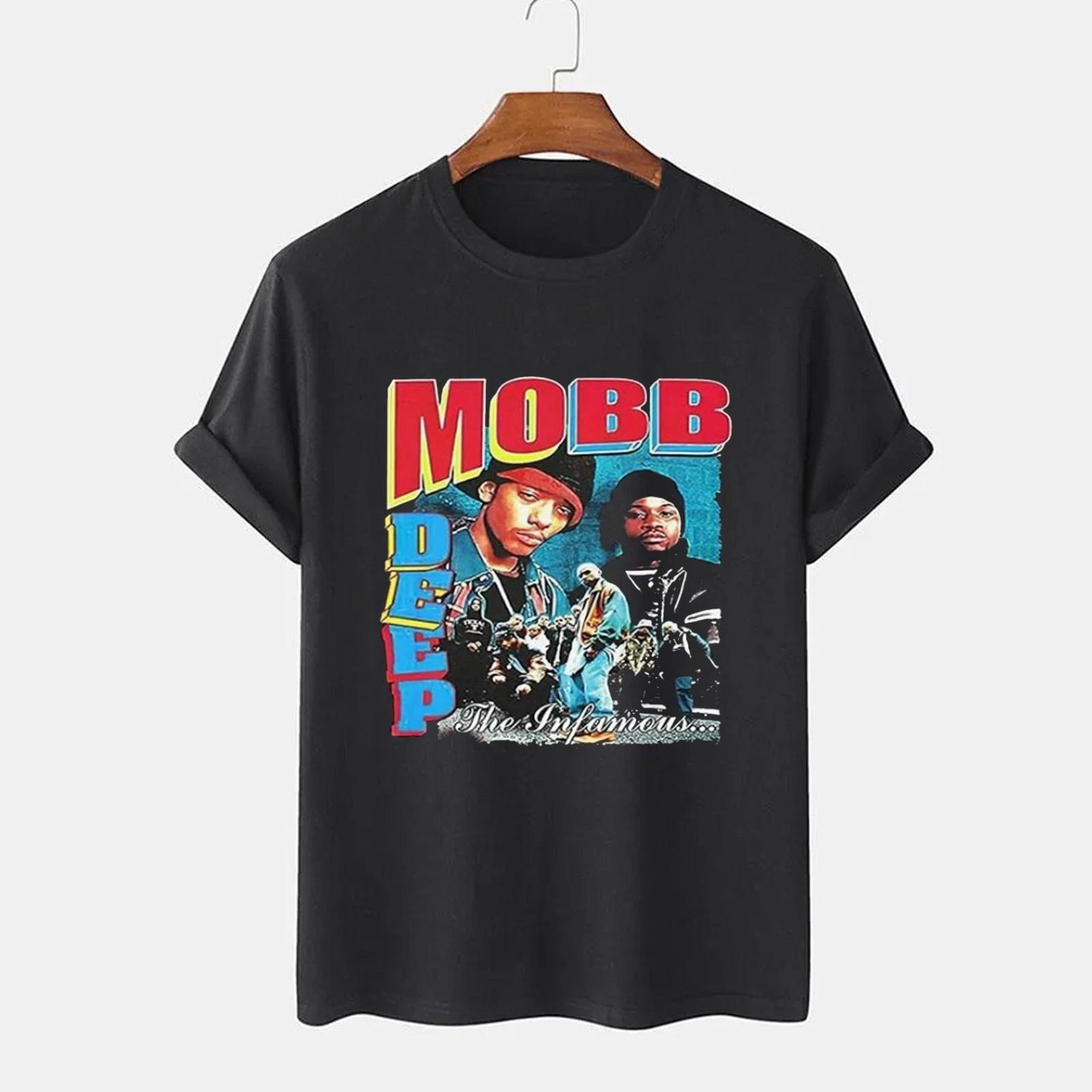 Винтажная футболка с рэперами Mobb Deep, футболка Mobb Deep Infamous, для фанатов рэпа 90-х S