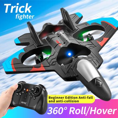 Neues V32 ferngesteuertes Flugzeug EPP-Schaum 2,4G Stunt RC Segelflugzeug Kampfflugzeug Funkgesteuertes Flugzeug Spielzeug RC Hobby Düsenflugzeug Spielzeug mit Licht