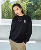 CORALIAN Little Bear Fleece-Lined Sweatshirt Black