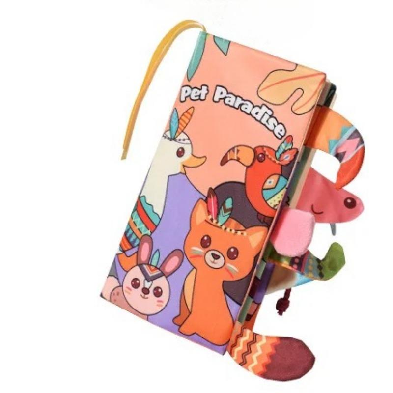 Baby Books Montessori Toys Waterproof  Soft Cloth Books 3D Animal Cognitive Infant Early Learning Educational Fabric Books Toys