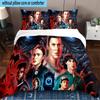 Stranger Eleven Upside Down 3PCS Bedding set,Ideal for1pc Duvet Cover And 2pcs Pillowcases Perfect for Christmas gift,Ideal for Bedroom, Dormitory