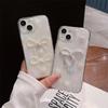 Silver Bead Bow Mobile Phone Case For Iphone17Promax Epoxy Luxury Women'S 14 Apple 15 Pearl 13