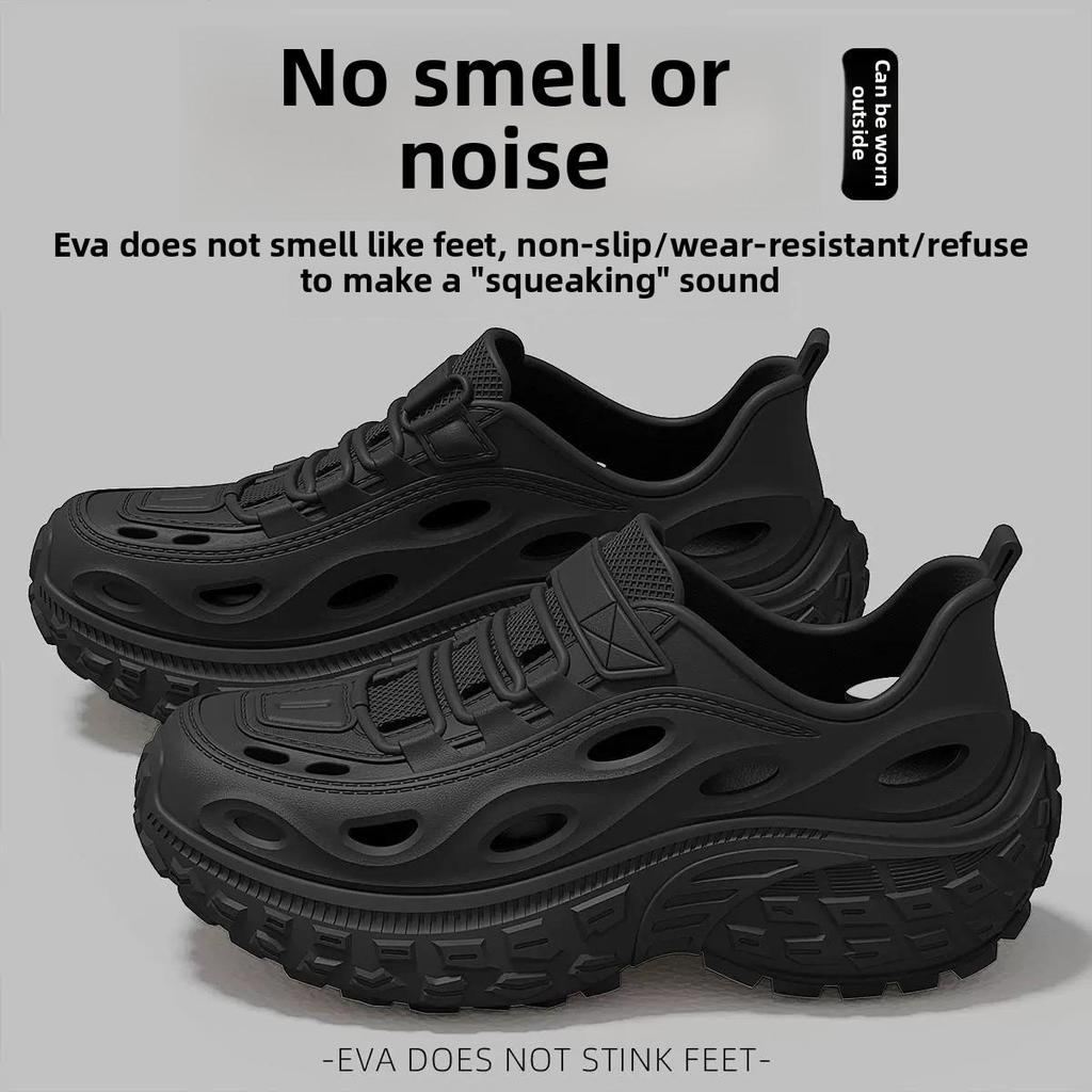 Outdoor-Sportschuhe mit einem Kot-ähnlichen Gefühl, Herren-Sommer-Wasserschuhe, rutschfest, weiche Sohle, atmungsaktiv, Tasche und perforierte EVA-Schuhe