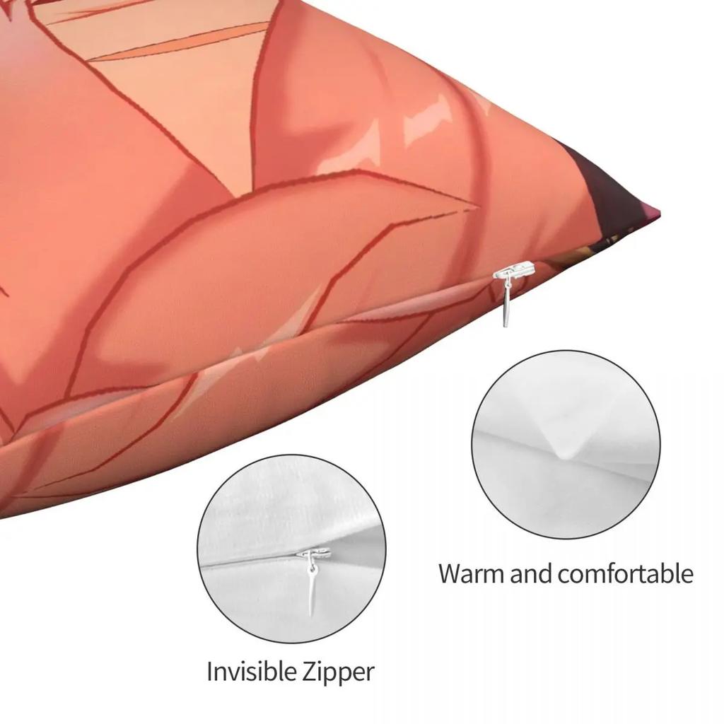 Yanfei Smug Genshin Impact Pillowcase Printing Polyester Cushion Cover Gift Cute Kawaii Kaeya Pillow Case Cover Home 4040cm