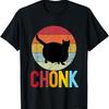 Chonk Cat Scale Meme Funny Retro Style Vintage Cats Memes T-Shirt(4)