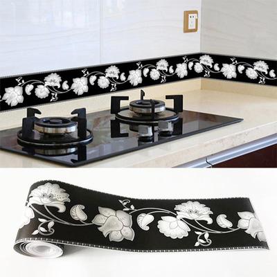 10 cm X 5M PVC samolepiace vodotesné 3D nálepky na stenu Kuchyňa Kúpeľňa Kicking Line Obvod pása Okraje tapety Odnímateľné nálepky Dekor
