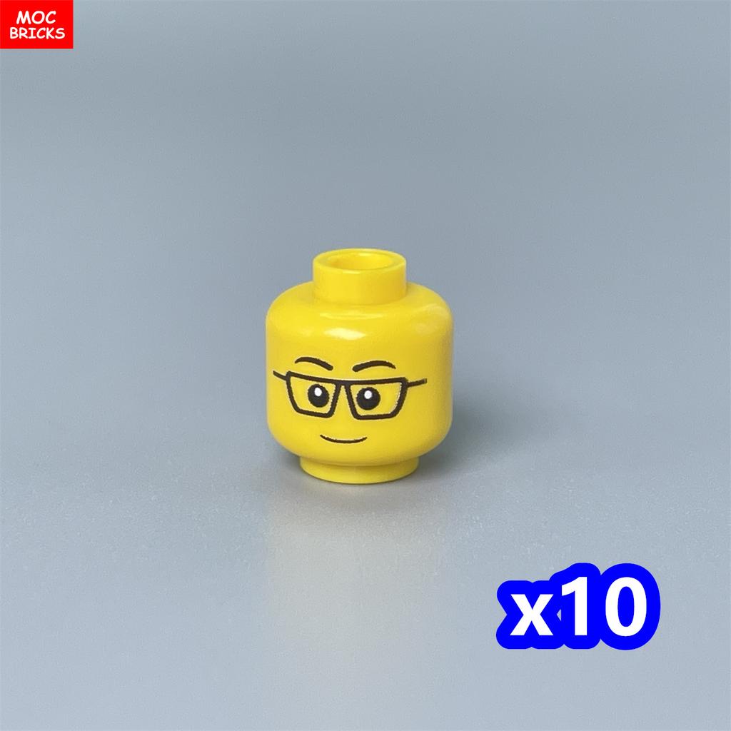 Custom Build Bricks Printed Head Face Expression 4cm Action Figure Body Part DIY Educational Toy Creating Bricks Toysets Ideal For Youngsters Gift