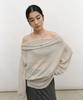 LOW TIDE Relaxed Off-Shoulder Knit [Light Gray]