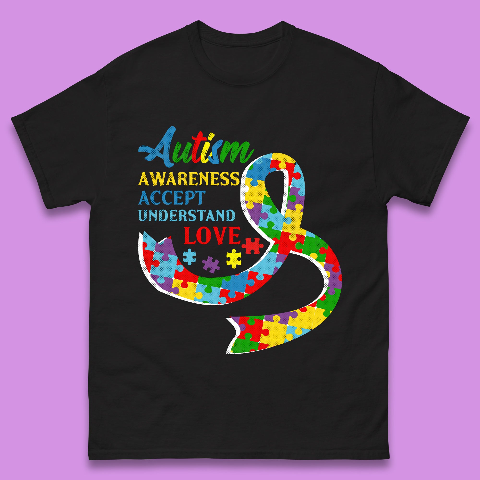 Autism Awareness Mens T-Shirt Womens Tops Tees L