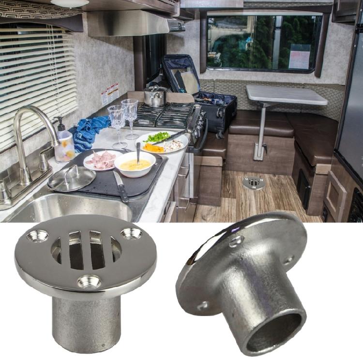 Compact Marine Stainless Steel Boat Floor Deck Drain Boat Yacht Deck Drainage